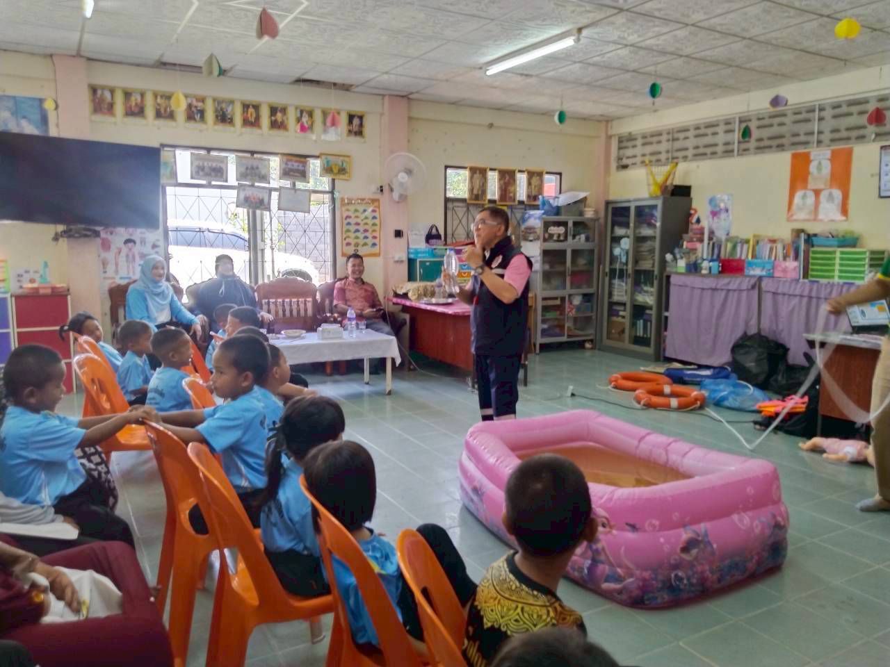 โครงการป้องกันเด็กจมน้ำและจุดเสี่ยงใน ศพด.บ้านกูแบสีรา